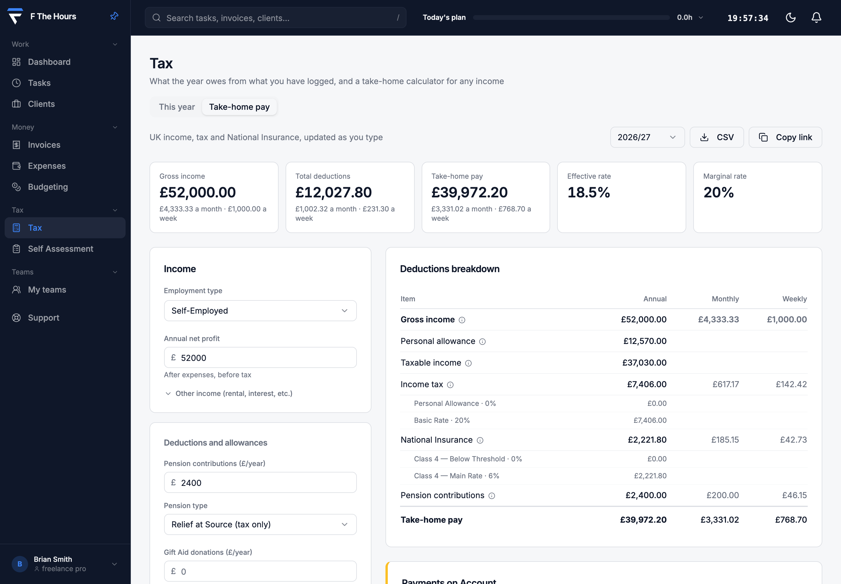 Take-home pay